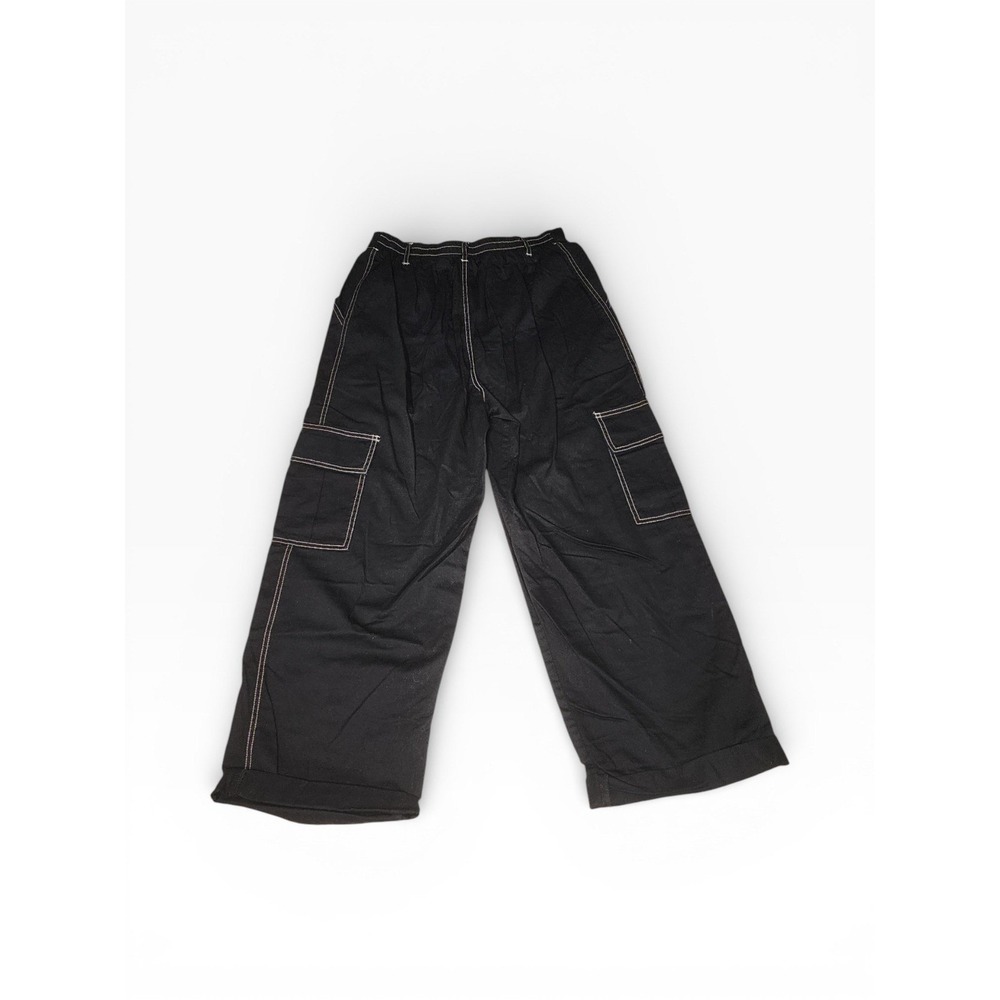 Wild Fable Women's Black Cargo Pants High Rise Wide Leg Utilityβ Size M